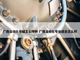 广西自动化仓储怎么样啊 广西自动化专业就业怎么样