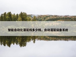 智能自动化灌装线多少钱，自动灌装设备系统