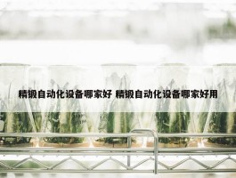 精锻自动化设备哪家好 精锻自动化设备哪家好用