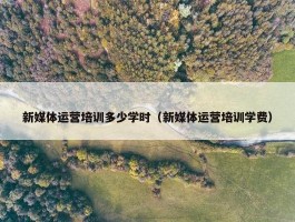 新媒体运营培训多少学时（新媒体运营培训学费）