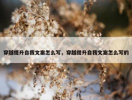 穿越提升自我文案怎么写，穿越提升自我文案怎么写的