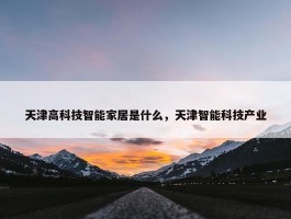 天津高科技智能家居是什么，天津智能科技产业