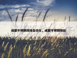 成都不锈钢焊接自动化，成都不锈钢焊丝