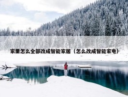 家里怎么全部改成智能家居（怎么改成智能家电）