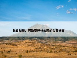 秋日秘境：阿勒泰桦林公园的金黄盛宴