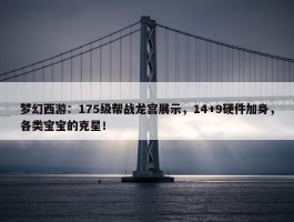 梦幻西游：175级帮战龙宫展示，14+9硬件加身，各类宝宝的克星！