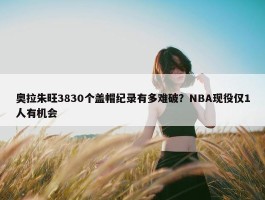 奥拉朱旺3830个盖帽纪录有多难破？NBA现役仅1人有机会