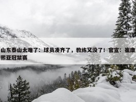 山东泰山太难了：球员凑齐了，教练又没了！官宣：崔康熙亚冠禁赛