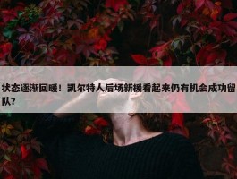 状态逐渐回暖！凯尔特人后场新援看起来仍有机会成功留队？