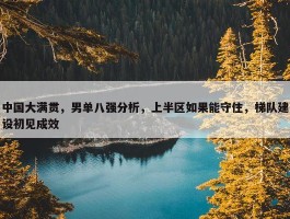 中国大满贯，男单八强分析，上半区如果能守住，梯队建设初见成效