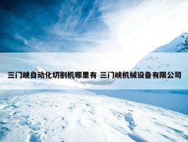 三门峡自动化切割机哪里有 三门峡机械设备有限公司