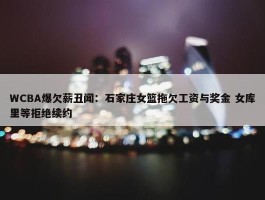 WCBA爆欠薪丑闻：石家庄女篮拖欠工资与奖金 女库里等拒绝续约