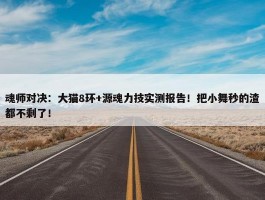 魂师对决：大猫8环+源魂力技实测报告！把小舞秒的渣都不剩了！